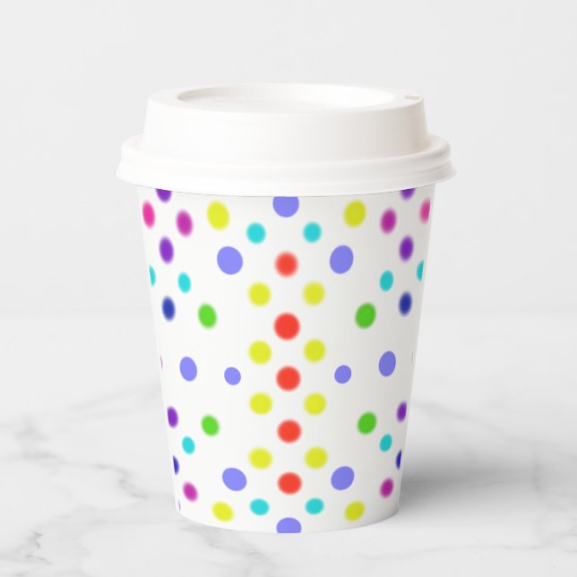 Gobelets En Papier Points colorés (Recto)