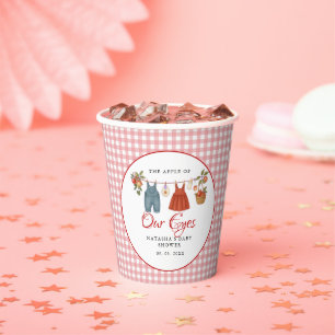 Gobelets En Papier Pomme de nos yeux Fruit baby shower d'automne merc