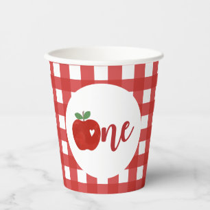 Gobelets En Papier Pomme de nos yeux premier anniversaire Coupes de p