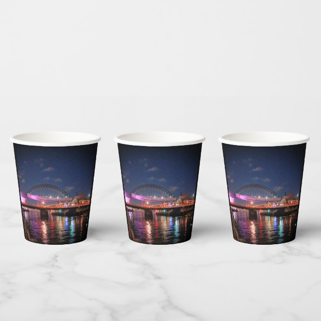 Gobelets En Papier Ponts de Newcastle (Multi)
