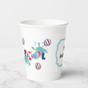 Gobelets En Papier Pool Beach Ball Party Coupes personnalisées en pap
