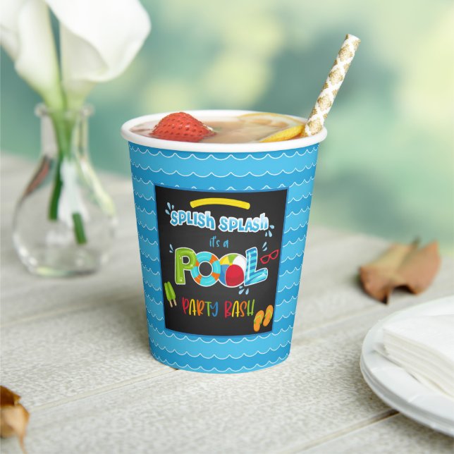 Gobelets En Papier Pool Party Anniversaire Party Paper Cup - Blk - Ga (Insitu)