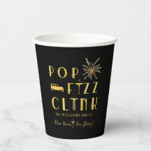 Pop Fizz Clink Or Typographie Nouvel An Moderne