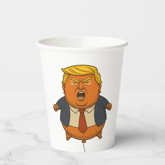 Gobelets En Papier "Pop the Anger - Deflating President Balloon !" (Gauche)