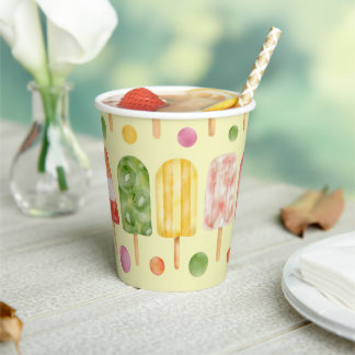Gobelets En Papier Popcicules de fruits