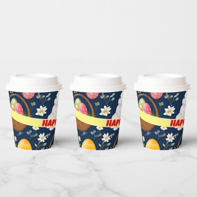 Gobelets En Papier Populaire Bunny Happy Easter Collection (Multi)