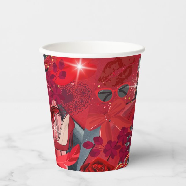 Gobelets En Papier Porter rouge (Recto)
