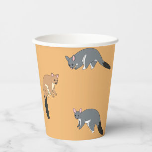 Gobelets En Papier Possums à queue touffue Tasse en papier
