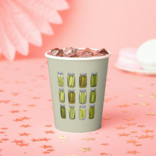 Gobelets En Papier Pot de pickles en conserve vintage pour amateur de