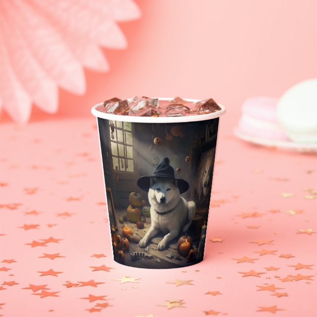 Gobelets En Papier Potirons d'Akita Halloween Épouvantables (Insitu)