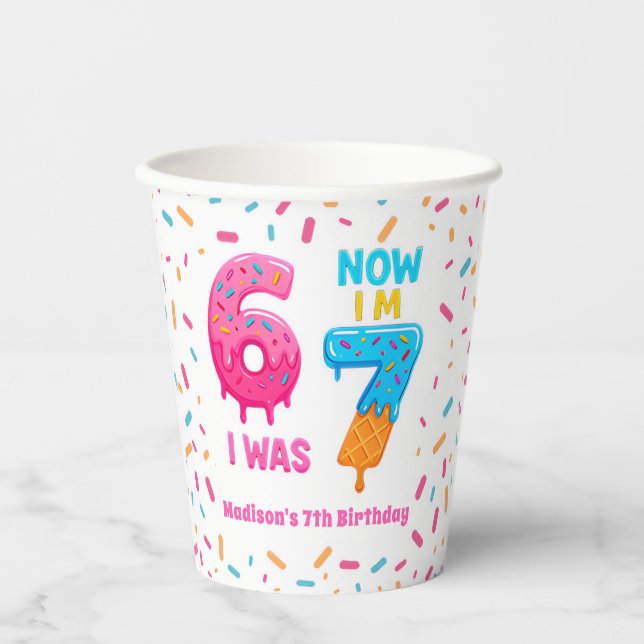 Gobelets en papier pour anniversaire 67 Ice Cream  (Recto)