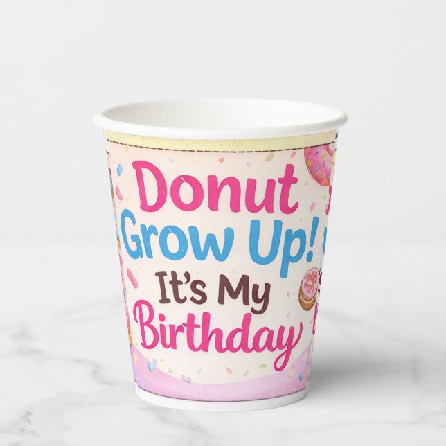 Gobelets en papier pour anniversaire – Jolies coup (Recto)