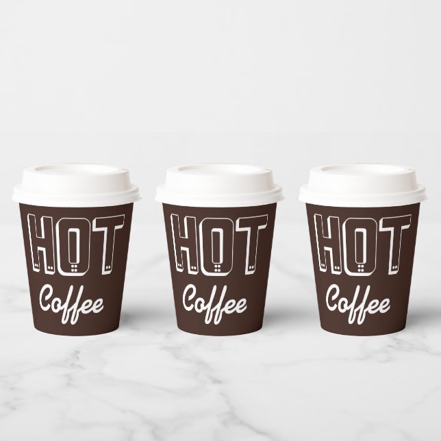 Gobelets en papier pour café rétro chaud  (Multi)
