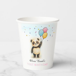 Gobelets en papier pour fête d'anniversaire 1 an B