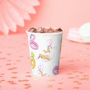 Gobelets en papier pour fête d'anniversaire piscin