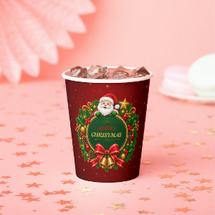 Gobelets en papier pour fête de Noël éditable