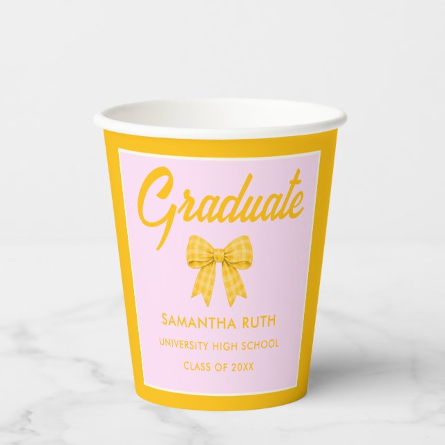 Gobelets en papier pour fête de remise de diplômes (Recto)