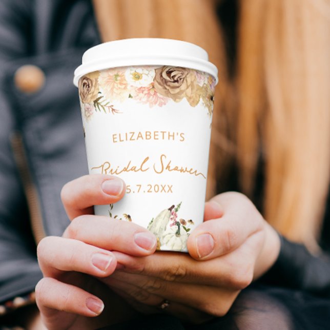 Gobelets en papier pour fête prénuptiale florale à (Créateur téléchargé)
