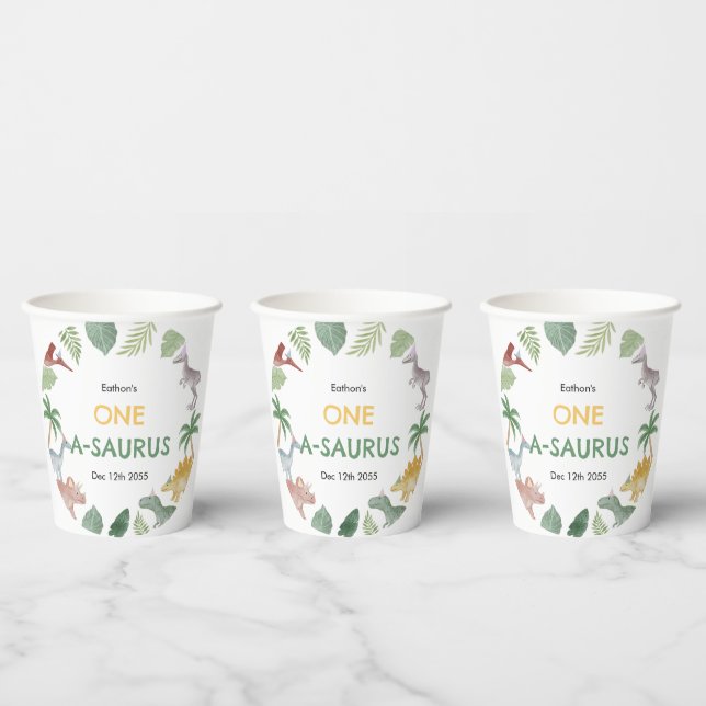 Gobelets en papier pour garçon anniversaire One A  (Multi)