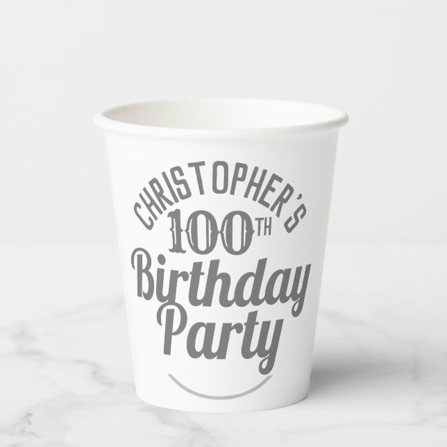 Gobelets en papier pour la célébration du 100e ann (Recto)