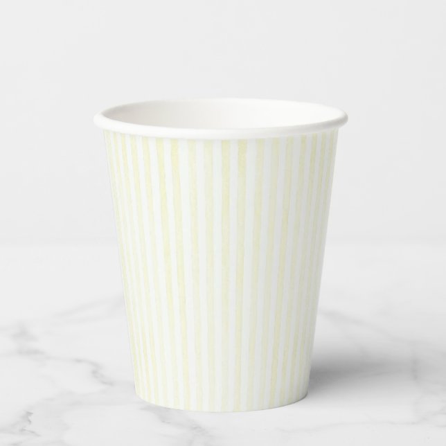 Gobelets en papier pour pique-nique d'été à rayure (Recto)