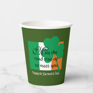 Gobelets En Papier POURRAIT LA ROUTE AUGMENTER LE Jour de la Saint Pa