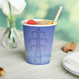Gobelets En Papier Power Pylons Starry Sky