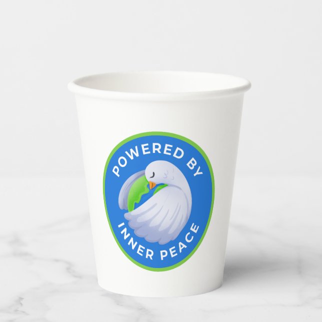 Gobelets En Papier Powered by Inner Peace Dove Balloon (Recto)