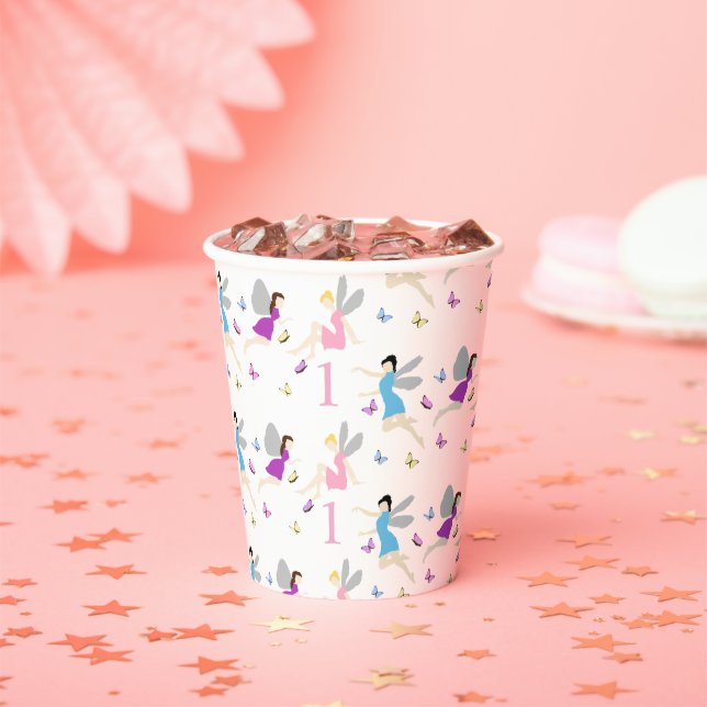 Gobelets En Papier Premier anniversaire de fée (Insitu)