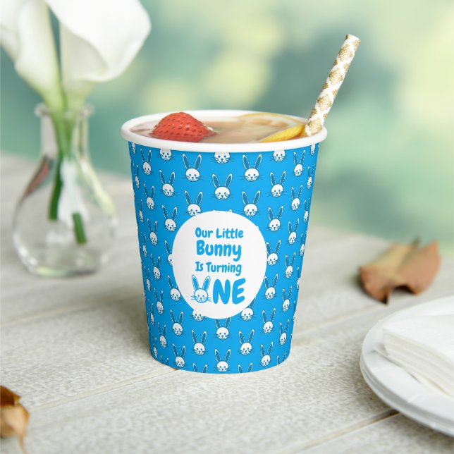 Gobelets En Papier Premier anniversaire de Little Bunny (Insitu)