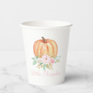 Gobelets En Papier Premier anniversaire de notre petit Citrouille ros