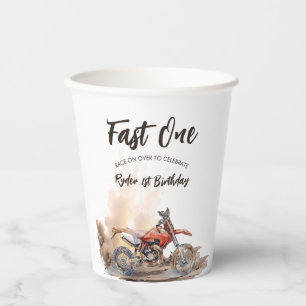 Gobelets En Papier Premier Anniversaire Fast One Little Racer
