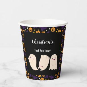 Gobelets En Papier Premier Boo-thday Halloween Ghost 1er anniversaire
