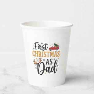 Gobelets En Papier Premier camion de vacances de Noël pour papa