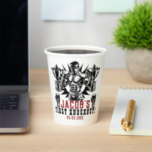 Gobelets En Papier Premier Knockout Boxe fête d'anniversaire