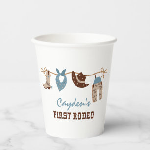 Gobelets En Papier Premier Rodeo Western Cowboy 1er anniversaire