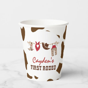 Gobelets En Papier Premier Rodeo Western Cowboy 1er anniversaire