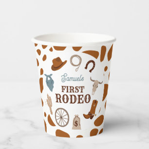 Gobelets En Papier Premier Rodeo Wild West Brown Boy Premier annivers