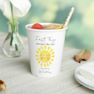 Gobelets En Papier Premier tour autour du Soleil 1er anniversaire