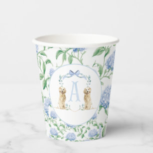 Gobelets En Papier Preppy Southern Blue Boy Baby shower Chien