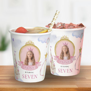 Gobelets En Papier Princesse Fairytale mignonne rose fille photo Anni