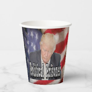 Gobelets En Papier Prisonnier politique de Trump
