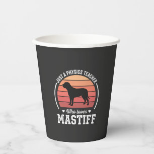 Gobelets En Papier Professeur de physique Mastiff amateur de chiens