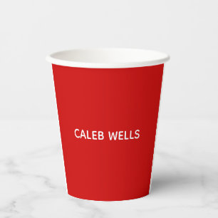 Gobelets En Papier Professionnalité Plaine Simple Attractive Rouge Bl