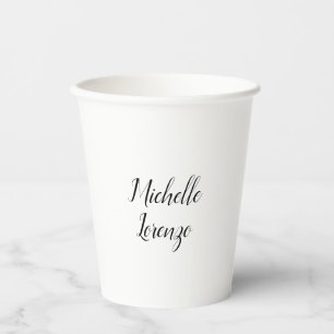 Gobelets En Papier Professionnel Moderne Simple Noir & Blanc
