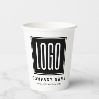 Gobelets En Papier Promotion du logo d'entreprise personnalisé