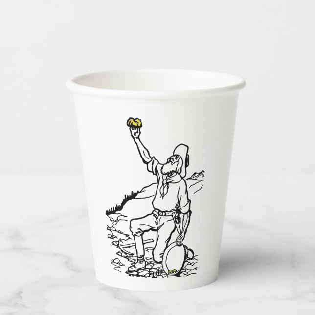 Gobelets En Papier Prospecteur Gold Miner (Recto)