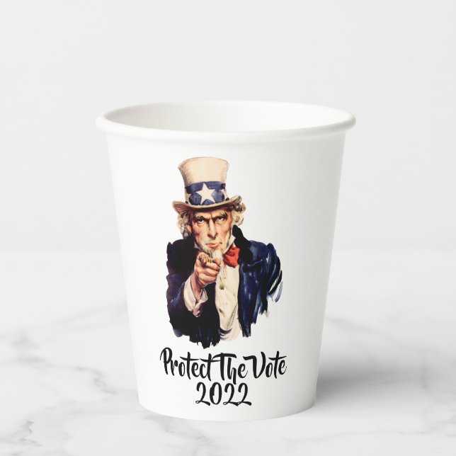 Gobelets En Papier Protéger Le Vote 2022 (Recto)