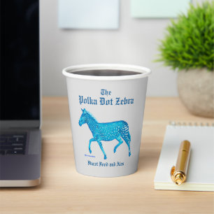 Gobelets En Papier Pub anglais Polka Dot Zebra