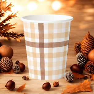 Gobelets En Papier Puissante Chênes Rustique Automne Aquarelle Brown